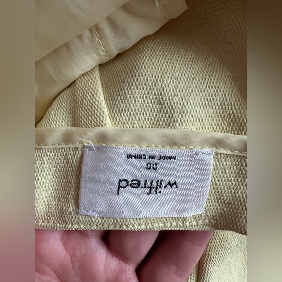 Wilfred by Aritzia Butter Yellow Wide Leg Jumpsuit Tie Back Sleeveless Size 00 - Picture 10 of 12